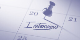 Pin in calendar for an interview