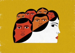 Illustration of women's faces